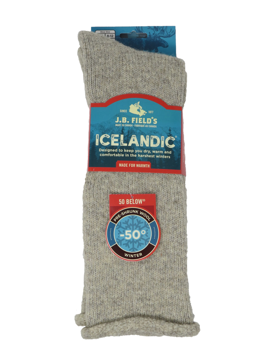 J. B. Field's | 8516 | 50 Below Icelandic Socks | Beige – H.R. Lash