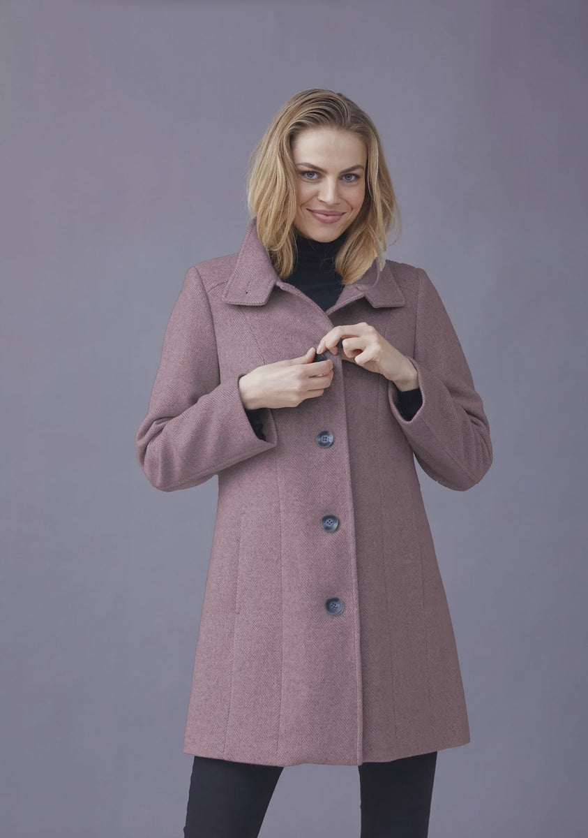 H.R. | Women\'s | Wool Giselle Junge – 2818-14 Coat | Lash | Rose