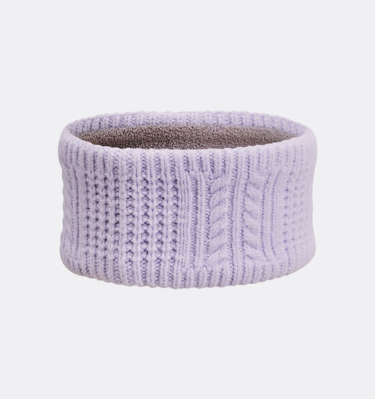 Women's | Under Armour | 1386640-535 | Halftime Cable Knit Headband | Salt Purple / Tetra Gray