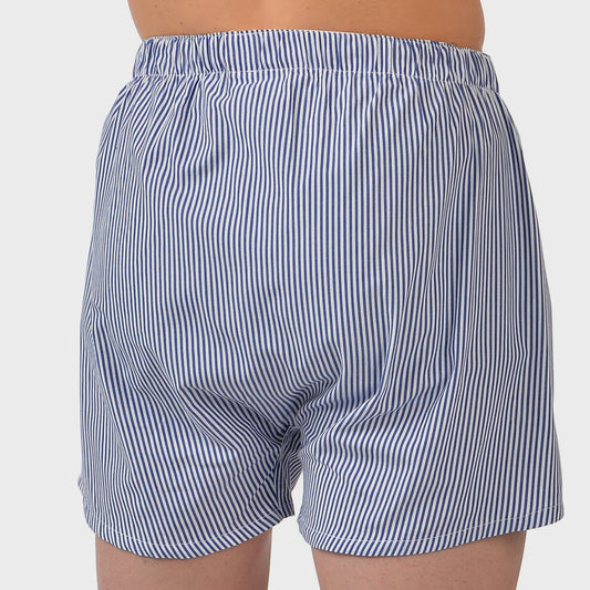 Majestic | 1870605 | Cotton Boxers | Blue/White Stripe