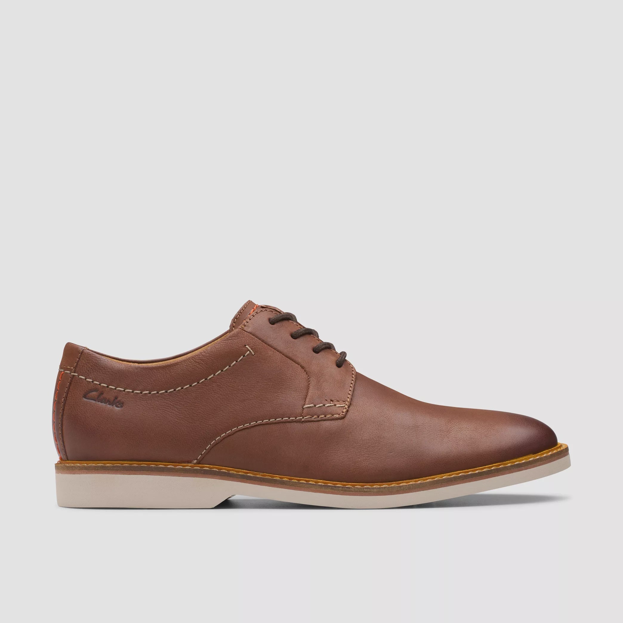 Men s Clarks 26172070 Atticus LT Lace Dark Tan Leather H.R. Lash