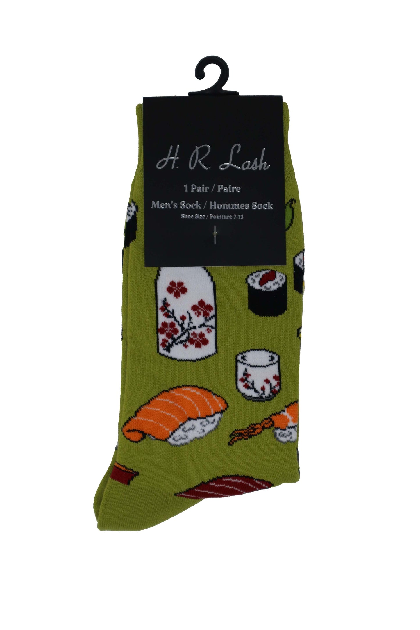 H.R. Lash | FS243 | Fun Socks | Green Sushi