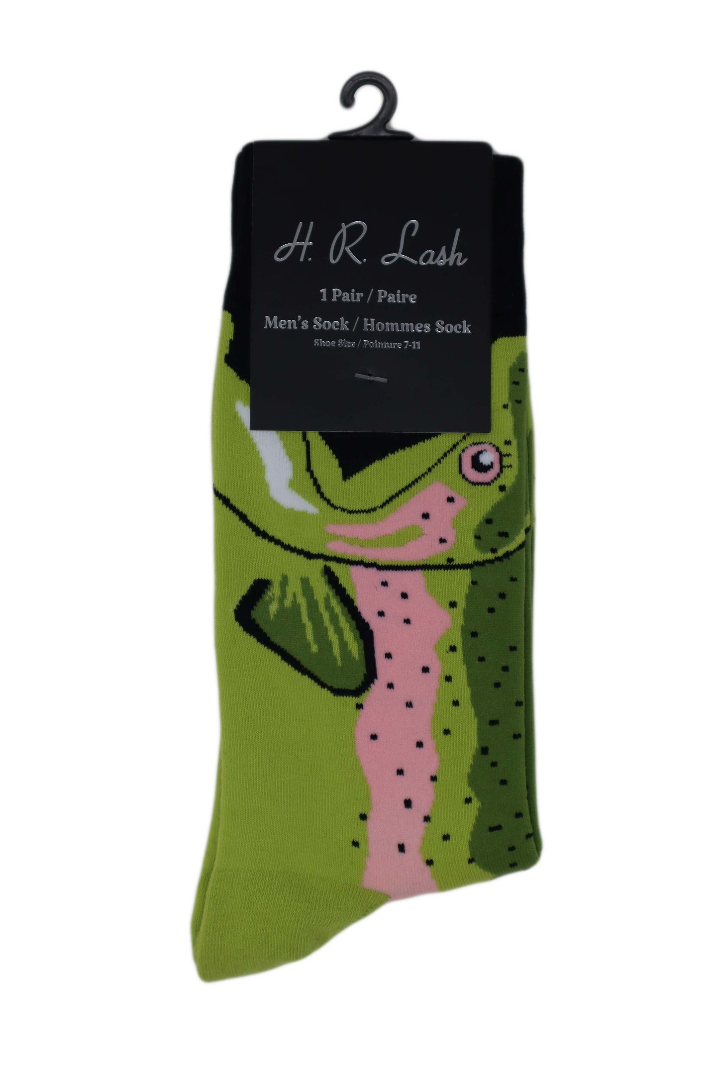 H.R. Lash | FS201 | Fun Socks | Biting Fish / Green