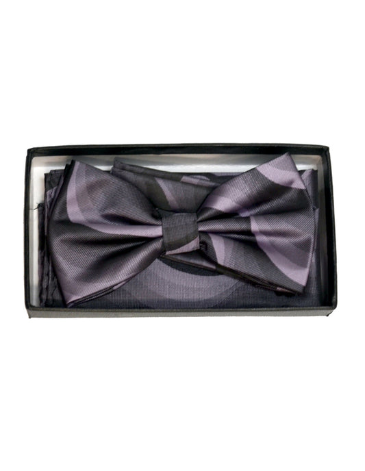 Aladdin | FANCY BOW TIE - 52 | Bow Tie / Pocket Square Set | Purple