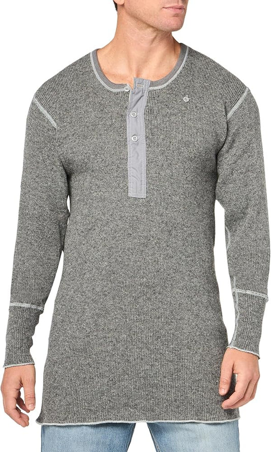 Men's | Stanfield's | 1328 | Heavy Weight Wool | Long Sleeve Shirt | Grey