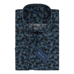 Men's | Blu by Polifroni | B2449251-18 | Sport Shirt | Blue Paisley