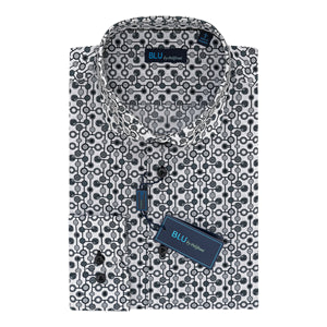 Men's | Blu by Polifroni | B2449256-99 | Sport Shirt | White / Black Data