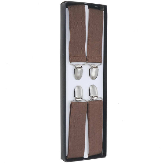 Aladdin Ties | 4-Clip Suspenders | Brown