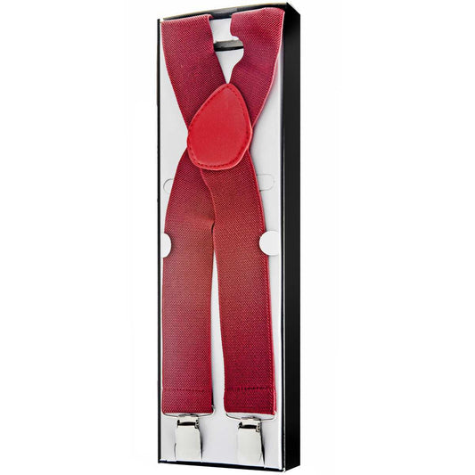 Aladdin Ties | 4-Clip Suspenders | Burgundy