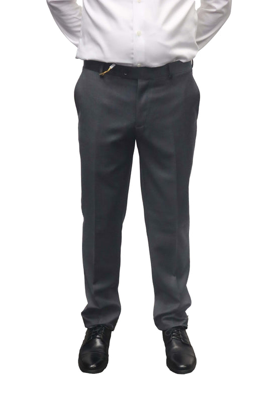 MANTONI | M46306-3 | SLIM No Pleat Wool Suit Pant | Charcoal