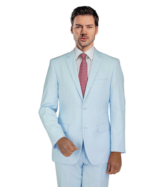 Men's | Giorgio Fiorelli | G47815-33 | 2 Button Side Vented Poly-Rayon Suit | Baby Blue