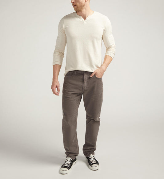 Men's | Silver Jeans | M63915CCC649 | Eddie Athletic Fit Tapered Leg Corduroy Pant | Graphite