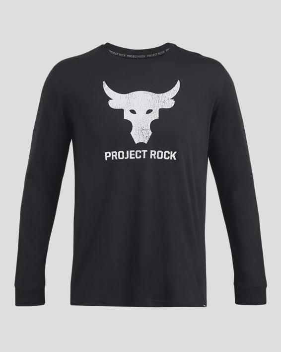 Men's | Under Armour | 1374847-003 | Project Rock Brahma Bull Long Sleeve | Black / White