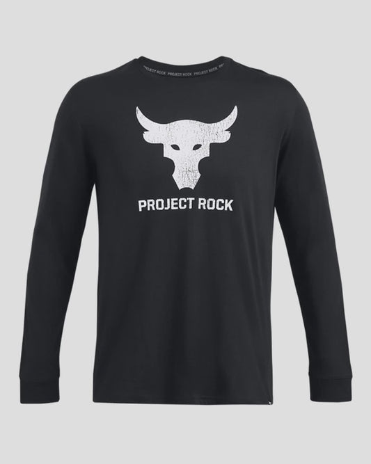 Men's | Under Armour | 1374847-003 | Project Rock Brahma Bull Long Sleeve | Black / White