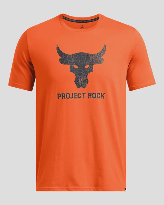 Men's | Under Armour | 1383191-800 | Project Rock Payoff Graphic Short Sleeve | Orange / Black