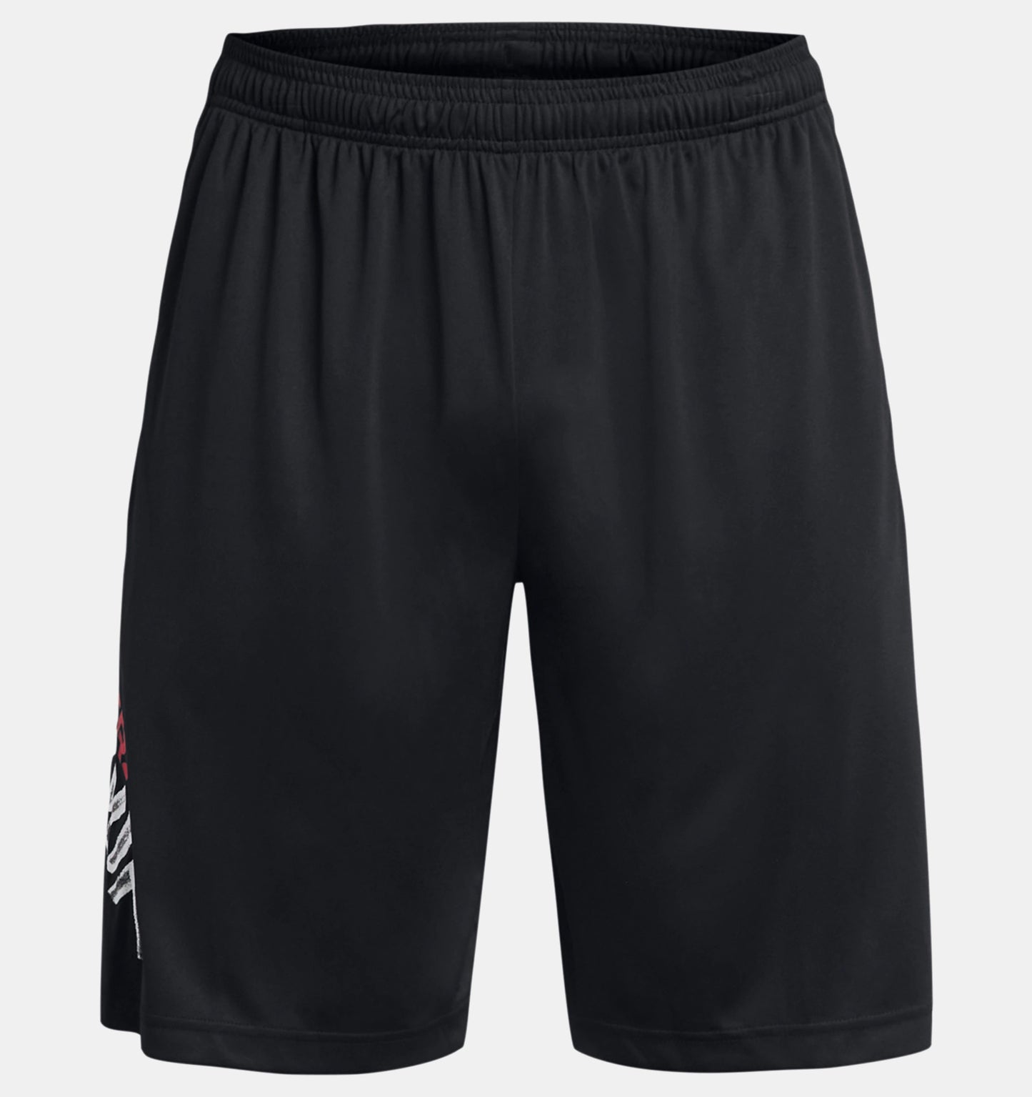 Men's | Under Armour | 1383354-001 | Tech™ Wordmark Shorts | Black / Red Solstice