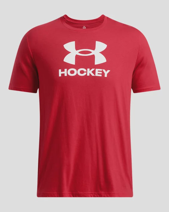 Men's | Under Armour | 1386787-600 | Hockey Short Sleeve | Red / Mod Gray