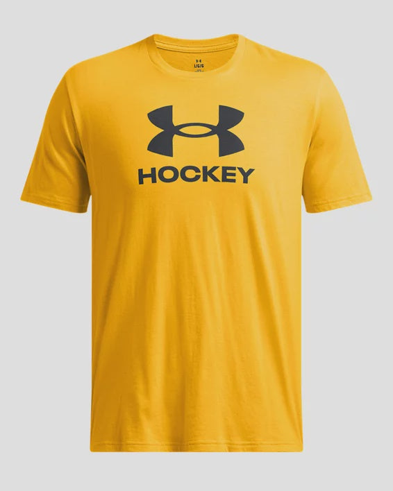 Men's | Under Armour | 1386787-750 | Hockey Short Sleeve | Steeltown Gold / Mod Gray