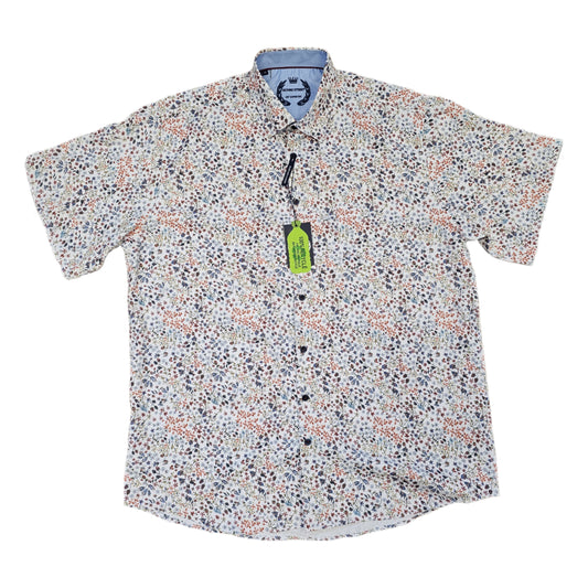 Men's | Oxford Street of London| S24OX4283 | Short Sleeve Button Down | Floral & Berry