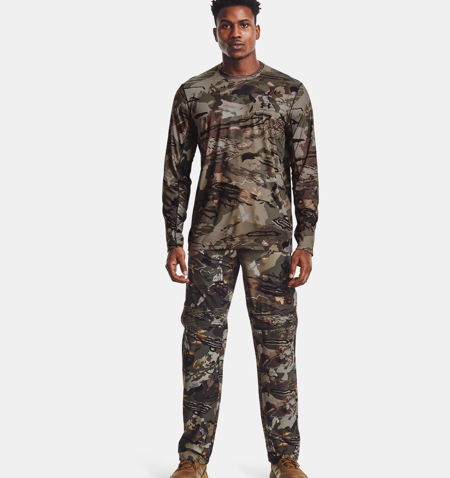 Men's | Under Armour | 1361308-994 | Iso-Chill Brush Line Long Sleeve  | UA Forest All Season Camo / Black