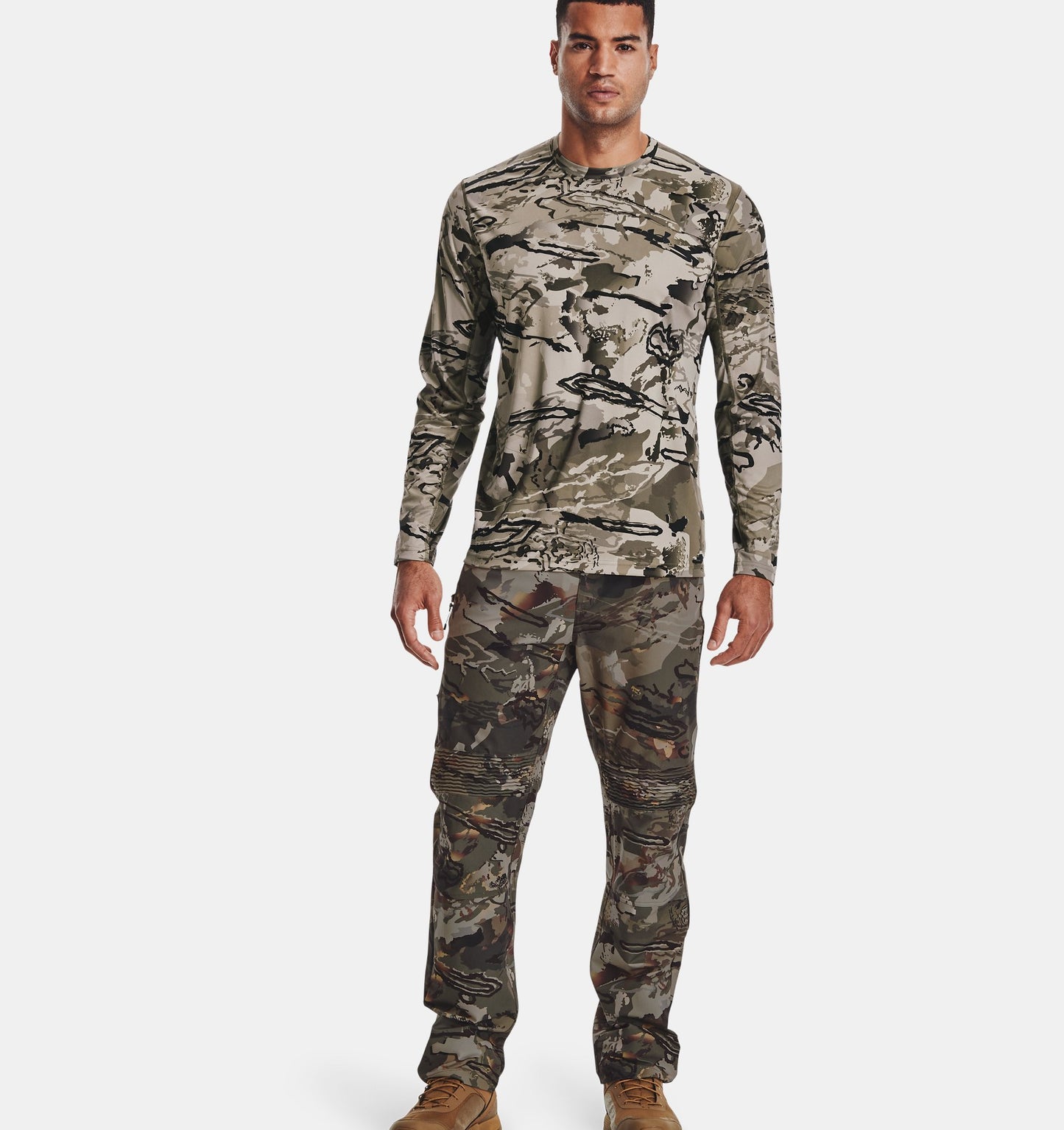 Men's | Under Armour | 1361308-999 | Iso-Chill Brush Line Long Sleeve | UA Barren Camo / Black