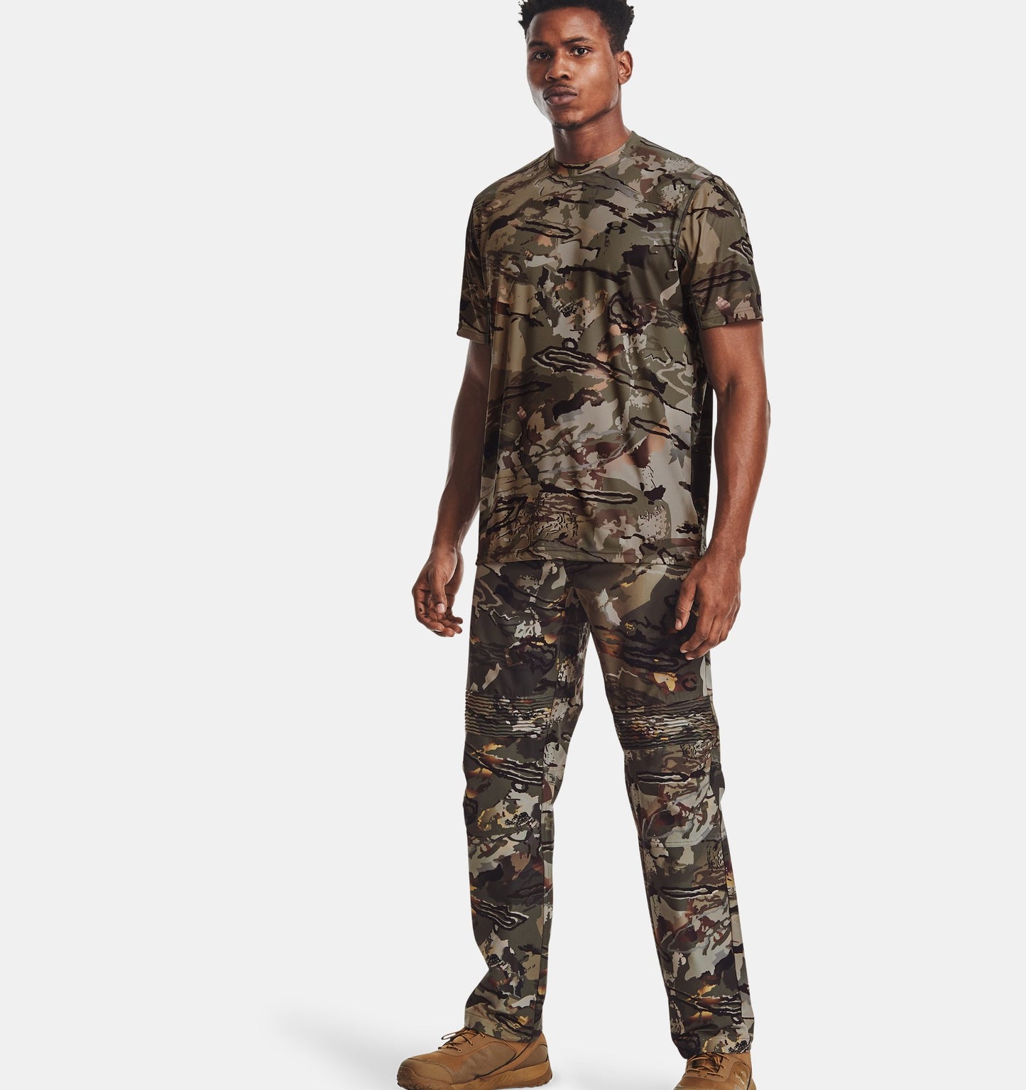 Men's | Under Armour | 1361310-994 | Iso-Chill Brush Line Short Sleeve | UA Forest All Season Camo / Black