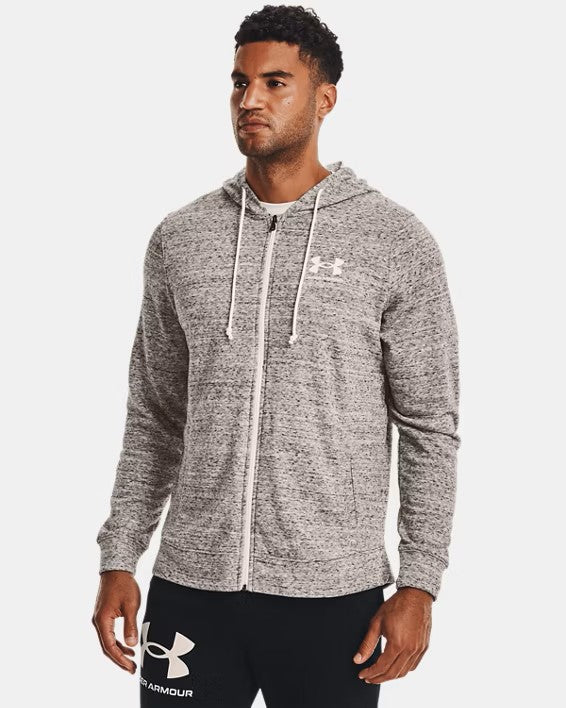 Men's | Under Armour | 1370409-112 | Rival Terry Full-Zip | Onyx White