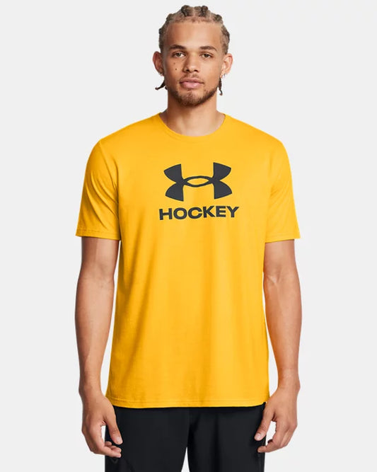 Men's | Under Armour | 1386787-750 | Hockey Short Sleeve | Steeltown Gold / Mod Gray