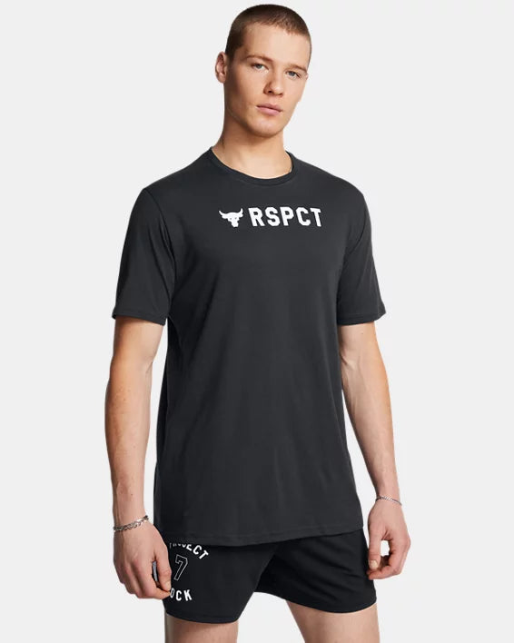 Men's | Under Armour | 1386877-001 | Project Rock Short Sleeve | Black / White