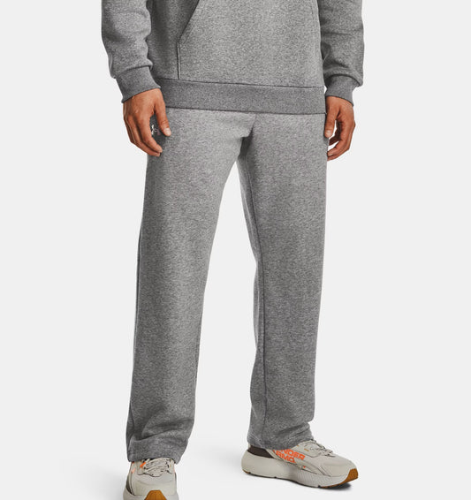 Men's | Under Armour | 1379770-025 | Rival Fleece Pants | Castlerock Light Heather / White