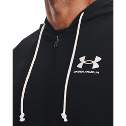 Men's | Under Armour | 1370409-001 | Rival Terry Full-Zip | Black / Onyx White