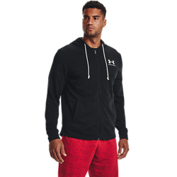 Men's | Under Armour | 1370409-001 | Rival Terry Full-Zip | Black / Onyx White