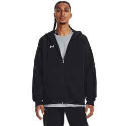 Men's | Under Armour | 1379767-001 | Rival Fleece Full-Zip Hoodie | Black / White