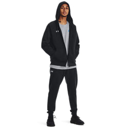 Men's | Under Armour | 1379767-001 | Rival Fleece Full-Zip Hoodie | Black / White