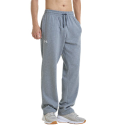 Men's | Under Armour | 1379770-025 | Rival Fleece Pants | Castlerock Light Heather / White