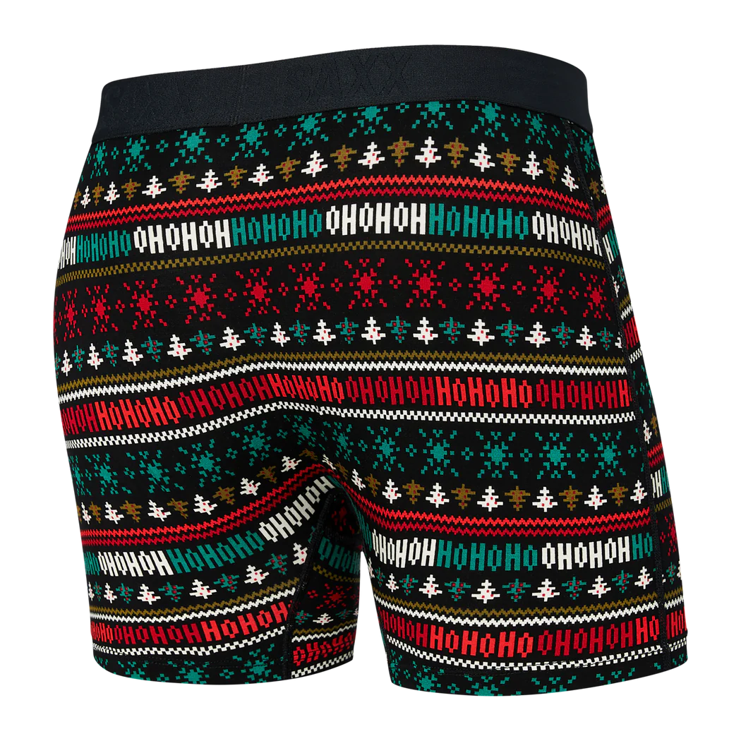 Men's | Saxx | SXBB30F | Ultra Boxer Brief Fly | Holiday Sweater / Black