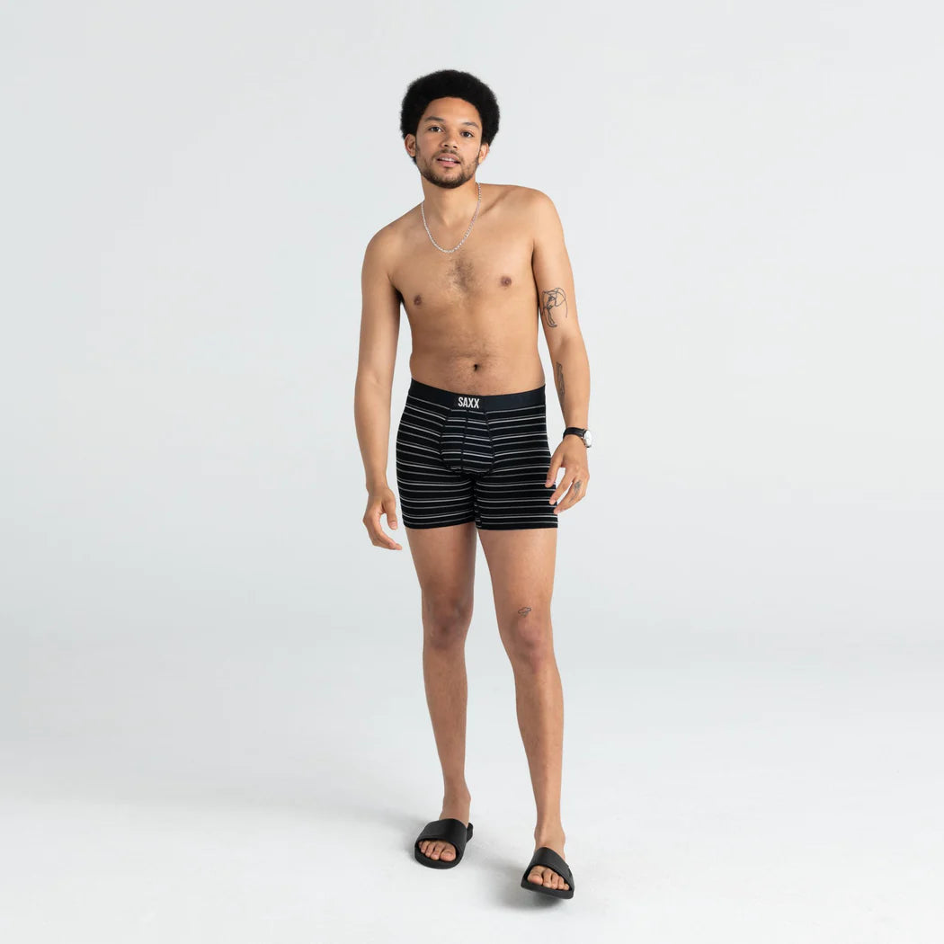 Men's | Saxx | SMBM35 | Vibe Boxer Brief | Black Coast Stripe