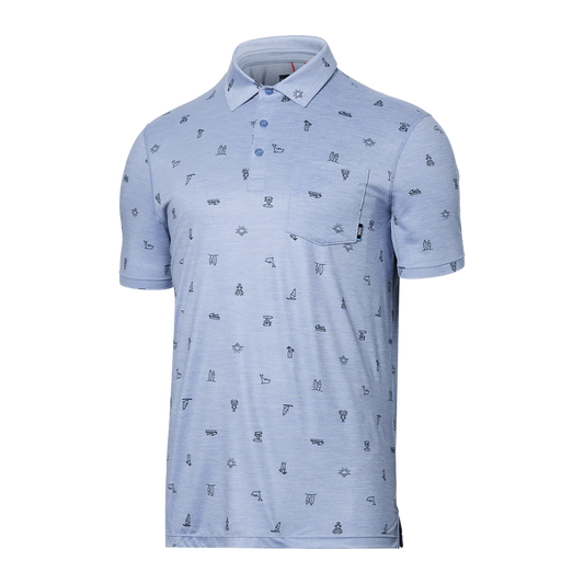 Men's | Saxx | SXPL83 | Droptemp All Day Cooling Short Sleeve Polo | Summer Bits-Lavender Heather