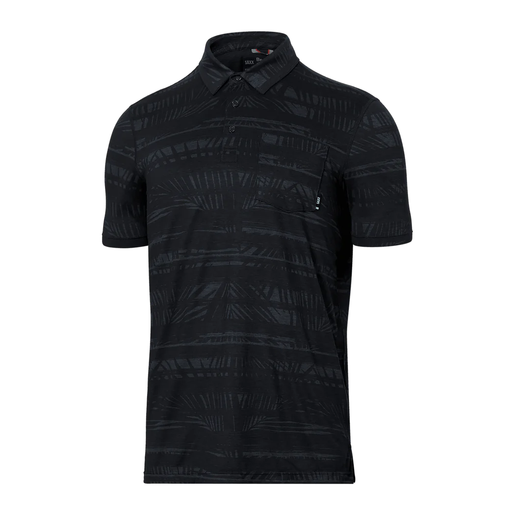 Men's | Saxx | SXPL83 | Droptemp All Day Cooling Short Sleeve Polo | Shade Stripe- Turbulence