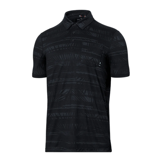 Men's | Saxx | SXPL83 | Droptemp All Day Cooling Short Sleeve Polo | Shade Stripe- Turbulence