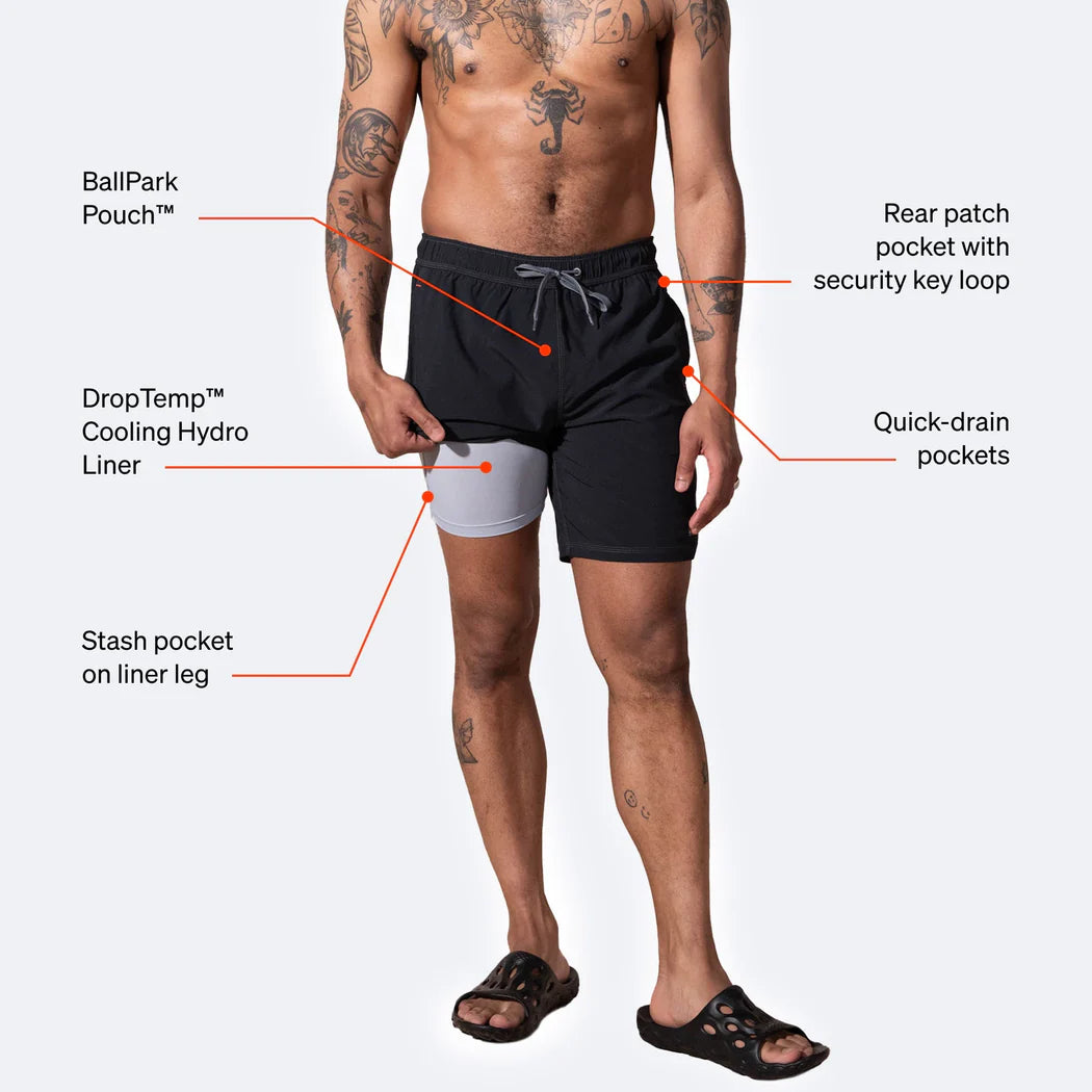 Men's | Saxx | SXSW04L | OH BUOY Swim Shorts 7" | Geo Gradiant- Multi