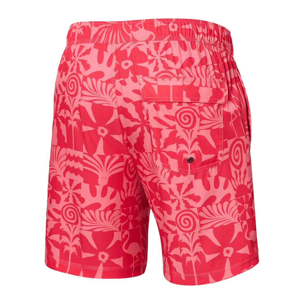 Men's | Saxx | SXSW04L | OH BUOY Swim Shorts 7" | East Coast- Hibiscus