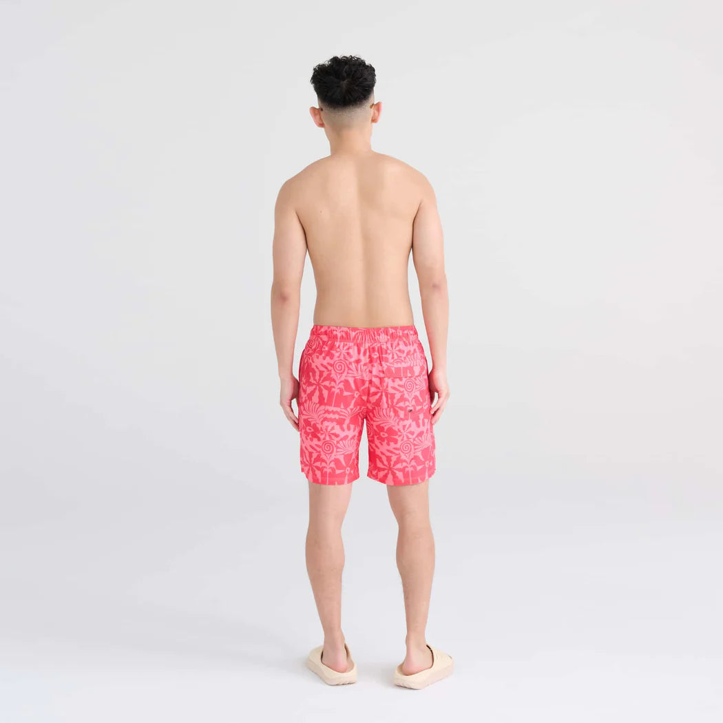 Men's | Saxx | SXSW04L | OH BUOY Swim Shorts 7" | East Coast- Hibiscus