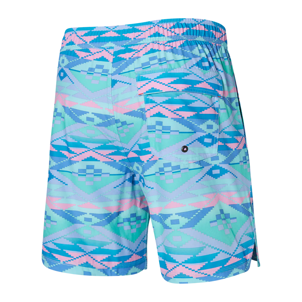 Men's | Saxx | SXSW04L | OH BUOY Swim Shorts 7" | Geo Gradiant- Multi