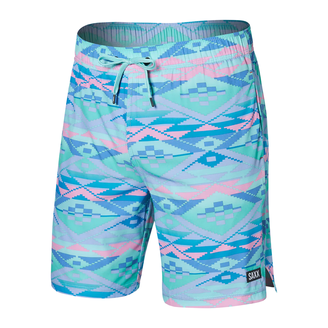 Men's | Saxx | SXSW04L | OH BUOY Swim Shorts 7" | Geo Gradiant- Multi