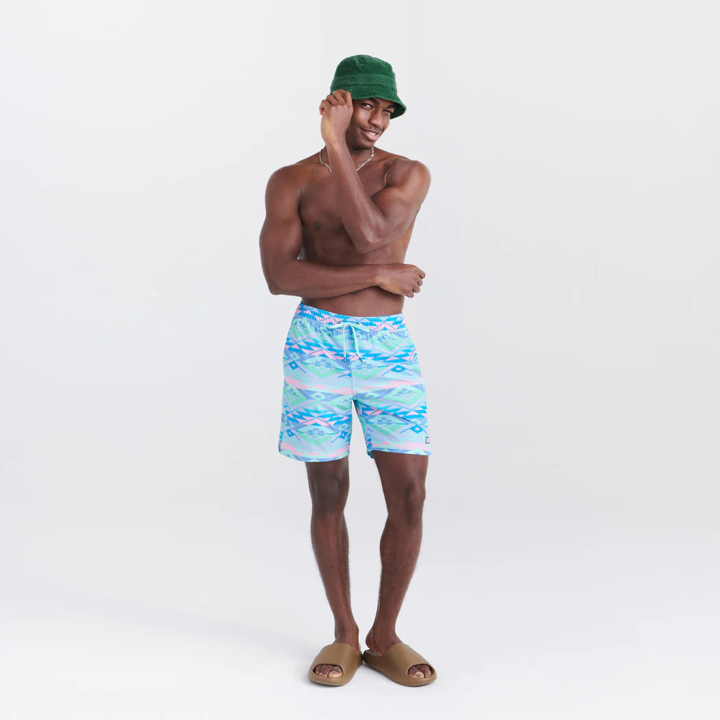 Men's | Saxx | SXSW04L | OH BUOY Swim Shorts 7" | Geo Gradiant- Multi