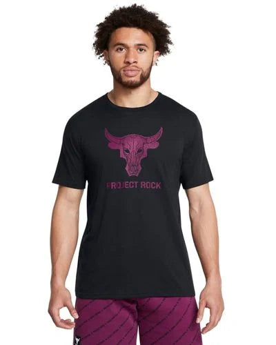 Men's | Under Armour | 1383191-003 | Project Rock Payoff Graphic Short Sleeve | Black / Purple