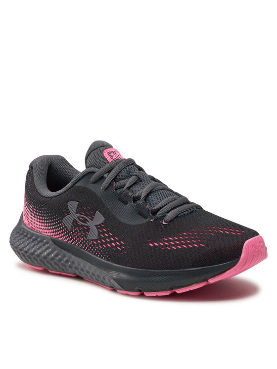 Women's | Under Armour | Rogue 4 Running Shoes | 3027005-101 | Black & Rebel Pink