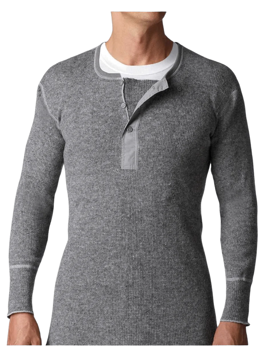 Men's | Stanfield's | 1315 | Heavy Weight Wool | Long Sleeve Shirt | Grey