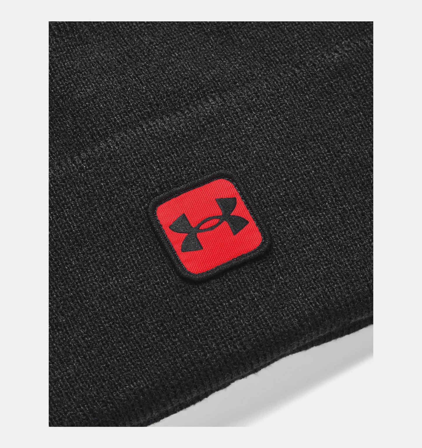 Men's | Under Armour | 1373155 | Halftime Cuff Beanie | Black / Bolt Red